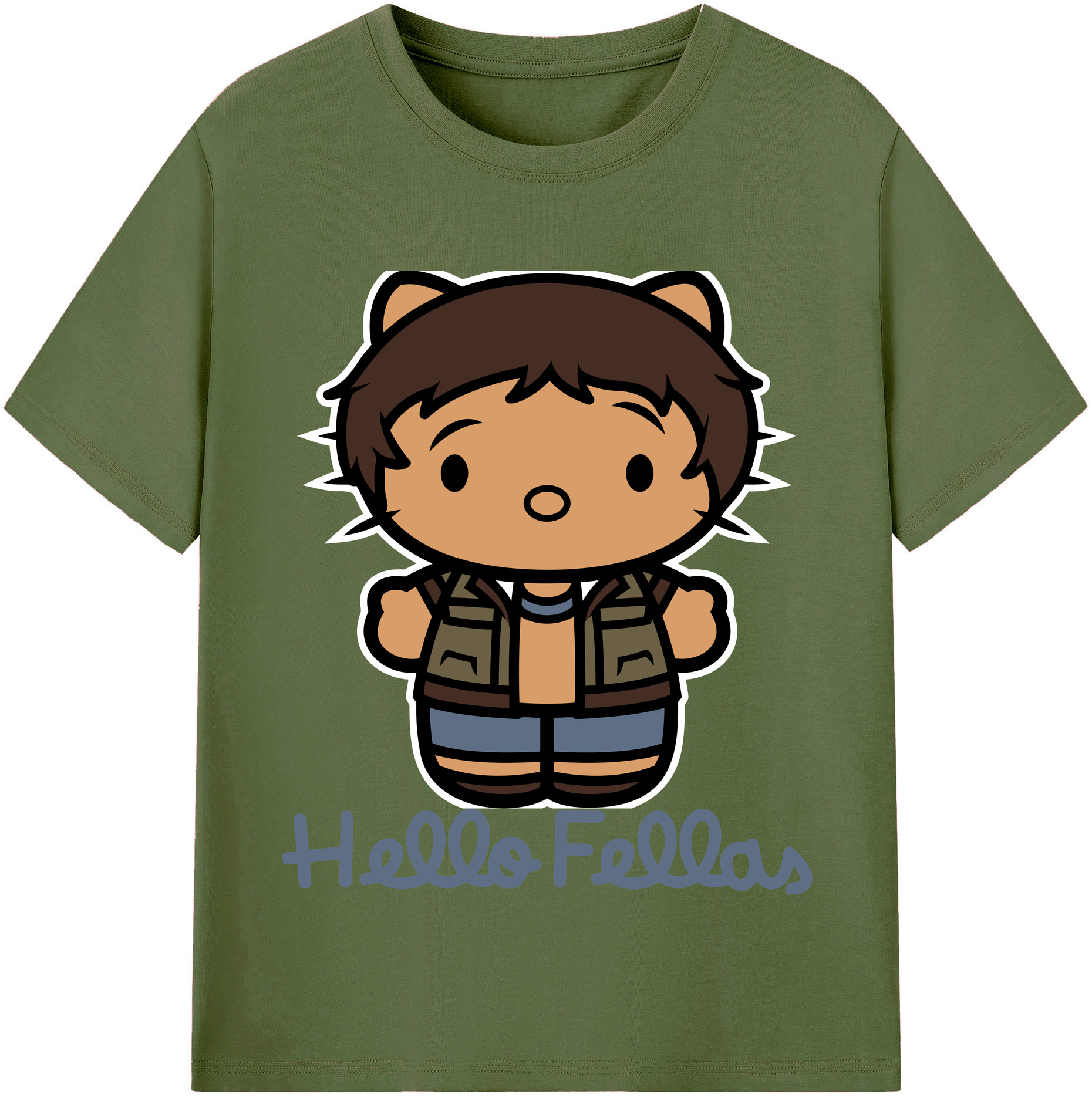 （画像用） Hello Kitty ハローキティ 綿100％半袖Tシャツ（フロントプリント）